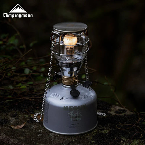 CAMPINGMOON T-4 Portable Gas Lantern 40LUX Stainless