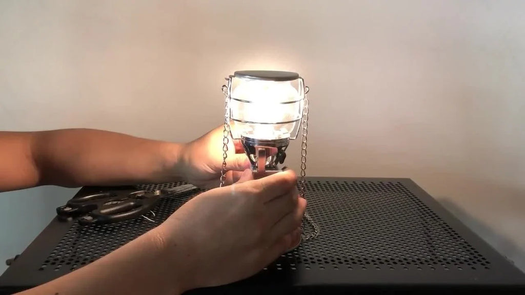 CAMPINGMOON T-4 Portable Gas Lantern 40LUX Stainless