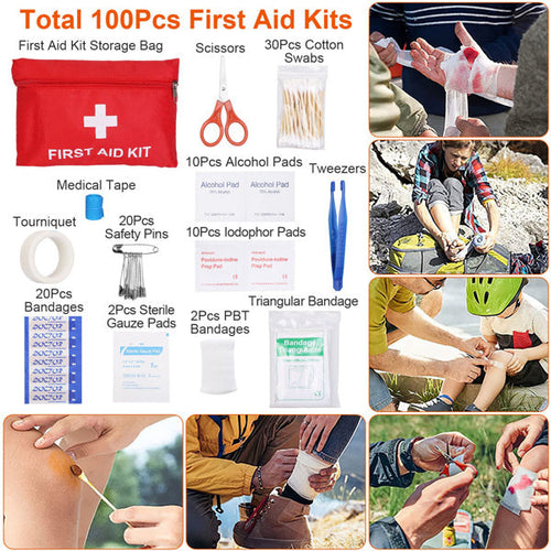125-in-1 Survival Kit, Professional Gear for Camping, Hiking, Emergency SOS