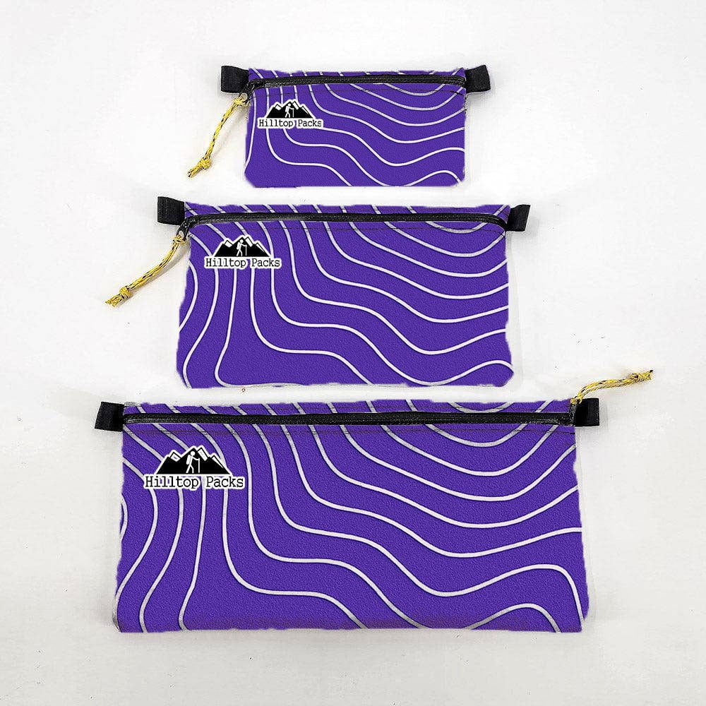 Zipper Pouches TOPO Patterns Ultralight D50T fabric