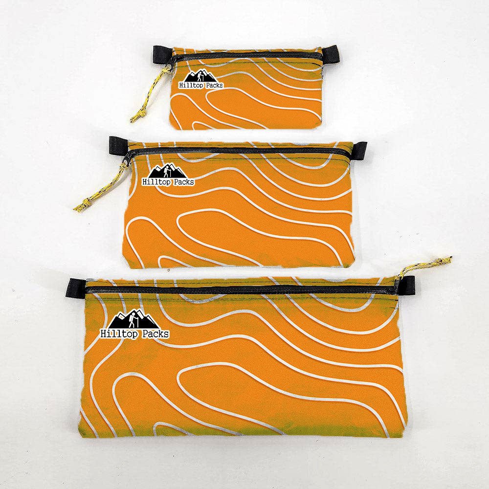 Zipper Pouches TOPO Patterns Ultralight D50T fabric